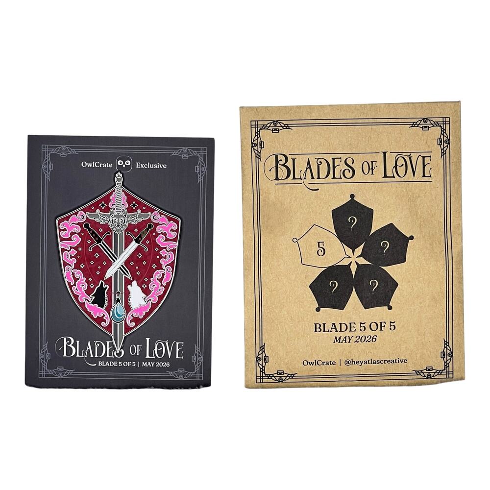 OwlCrate Dire Bound Blades of Love Enamel Pin - Sable Sorenson May 2025 YA Box